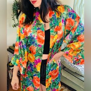 Vintage Victoria's Secret Colorful Floral Kimono